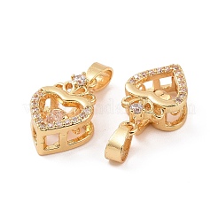 Pendentifs en laiton zircon cubique transparent&nbsp;KK-E068-VC286