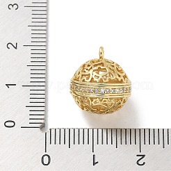 Ciondoli in ottone con placcatura a cremagliera con micro pavé di zirconi chiari&nbsp;KK-L224-005G