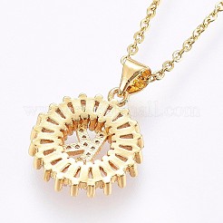 Colliers pendentifs initiaux en acier inoxydable 304&nbsp;X-NJEW-H486-30G-K