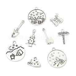 90 pendentif en alliage de style tibétain à thème de camping&nbsp;FIND-CJ0005-64