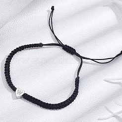 1 pz braccialetti intrecciati in cordino di nylon regolabile per donna uomo&nbsp;BJEW-LP0001-34W-P