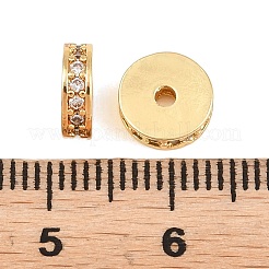 Messing Micro Pave klare Zirkonia Perlen&nbsp;KK-H292-40G