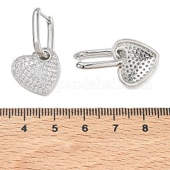 Ohrhänger aus Messing mit Mikropavé-Fassung aus Zirkonia für Damen&nbsp;EJEW-A167-14P