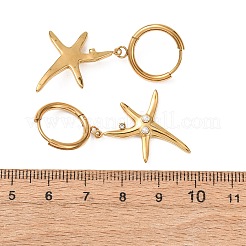 Strass-Ohrhänger aus Edelstahl 304 für Damen&nbsp;EJEW-F417-01G-02