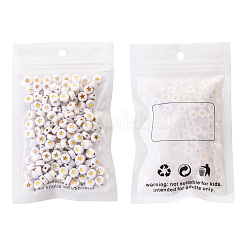 Cuentas acrílicas opacas blancas&nbsp;PACR-YW0001-04A