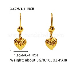 Pendientes de aro de latón&nbsp;FS-WGBB0C3-01