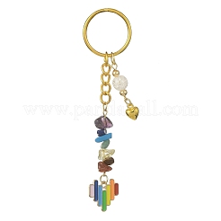 Porte-clés pendentif en alliage d'émail de couleur arc-en-ciel&nbsp;KEYC-JKC00546