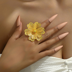Eleganter offener Manschettenring aus Blumeneisen für Damen-Hochzeitskleid-Accessoires&nbsp;TU2718