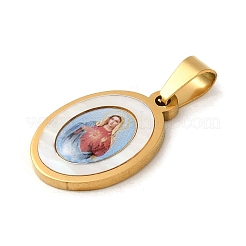 Pendentifs en acier inoxydable 304 avec placage ionique (IP)&nbsp;STAS-C103-03G-06