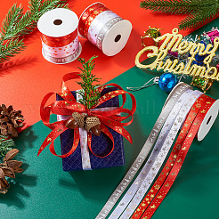 3 rollo de cintas navideñas de poliéster con estampado en caliente de 10 m y 5 colores&nbsp;OCOR-TA0002-13