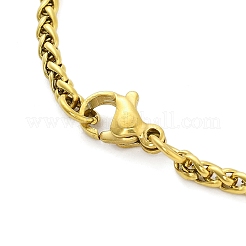 Collier avec pendentif en acier inoxydable 304 micro pavé de zircones cubiques transparentes pour femmes et hommes&nbsp;LS-NJEW-U007-01B
