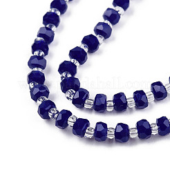 Chapelets de perles en verre opaque de couleur unie&nbsp;GLAA-N052-04-A01
