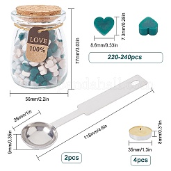 Kit di particelle di ceralacca per timbro con sigillo retrò&nbsp;DIY-CP0003-60J