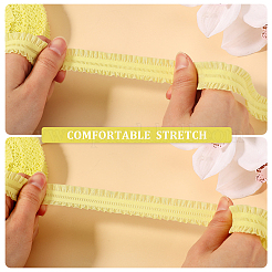 Cordon élastique à volants en polyester&nbsp;EW-WH0015-02E