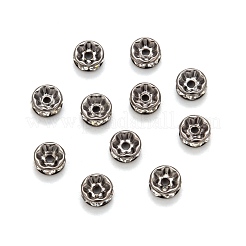Messing Strass Rondell Space Beads&nbsp;RB-H035-22