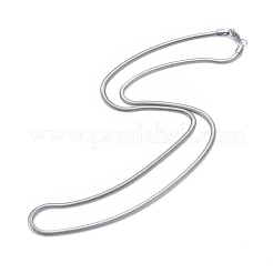 Colliers à chaînes plates en acier inoxydable 304 anti-ternissement&nbsp;NJEW-G340-04P-02