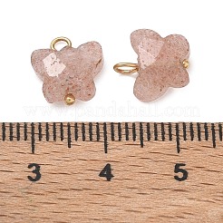 Natürliche Erdbeer-Quarz-Anhänger&nbsp;KK-D289-61G-02