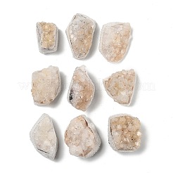 9 Stück galvanisierte natürliche Quarzkristall-Display-Dekorationen&nbsp;G-H084-01C