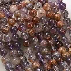 Perles et brins de quartz fantôme violet naturel (lodolite)&nbsp;G-R446-10mm-01A