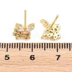 Boucles d'oreilles en laiton avec micro pavé de zircons cubiques pour femmes&nbsp;KK-A305-07G-06