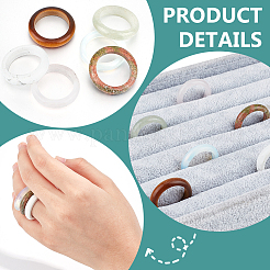 6 Stück 6 Stile natürliche und synthetische Edelstein-Fingerringe für Unisex&nbsp;RJEW-BC0001-25