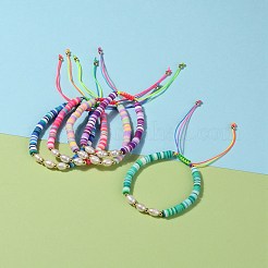 Bracelets de perles de nylon tressés réglables&nbsp;BJEW-JB05775