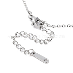 Collana pendente a forma di occhio in acciaio inossidabile 201 anti-ossidazione con catene a cavo&nbsp;NJEW-Q317-01P