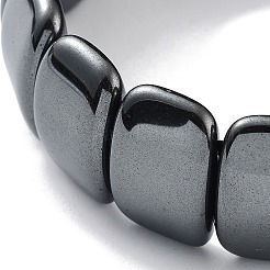 Nichtmagnetischen synthetischer Hämatit Perlen Armbänder stretch&nbsp;BJEW-H589-02C