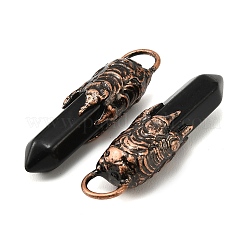 Natürlichen Obsidian große Anhänger&nbsp;G-D102-05R-05