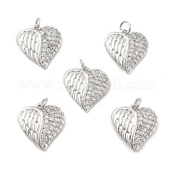 Messing micro pave klare zirkonia anhänger&nbsp;KK-E068-VB167
