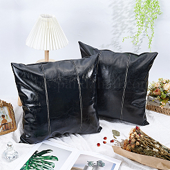 Funda de almohada cuadrada de piel sintética&nbsp;AJEW-WH20006-406C