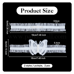 1 Set Schmetterlings-Polyester-Strumpfband-Beinring-Sets&nbsp;DIY-OC0013-43B