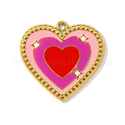 Pendentifs en acier inoxydable 304 émaillés&nbsp;STAS-OY003-12G