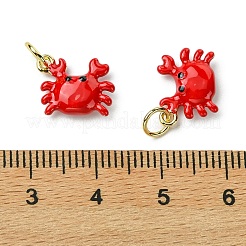 Colgantes de esmalte de latón&nbsp;X-KK-C143-54A-G