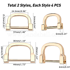 8 anneau en D en alliage de style 2&nbsp;FIND-WR0003-22LG