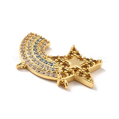 Placage en rack laiton micro pave pendentifs en zircone cubique colorée&nbsp;KK-M230-01G