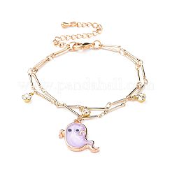 Mehrreihige Charm-Armbänder aus Messing&nbsp;BJEW-JB04499