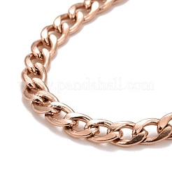 Collane a catena in acciaio inossidabile placcato ionico (ip) 304&nbsp;NJEW-A002-07RG