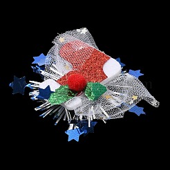 Pinzas para el pelo de cocodrilo de fieltro y gasa con tema navideño&nbsp;PHAR-F019-04