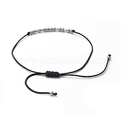 Bracciali unisex con codice morse regolabile&nbsp;BJEW-JB05011-02