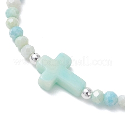 Braccialetti di perline di pietre preziose imitate in vetro e acrilico&nbsp;BJEW-JB13063-01