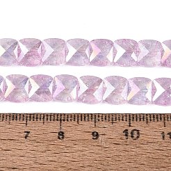 Fili di perle di vetro craquelé trasparenti per placcatura elettrolitica&nbsp;EGLA-Q135-02A-B04