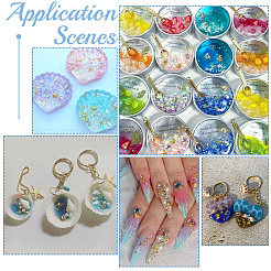 720 Stück 12 Stile Ozean-Themen-Legierung & Messing-Cabochons&nbsp;MRMJ-SC0001-35