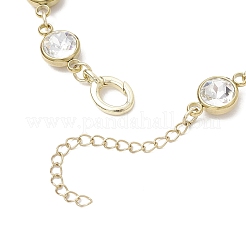 Bracciali in acciaio inossidabile 304 con maglie in vetro per donna&nbsp;BJEW-JB11888-02