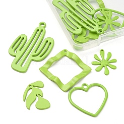 10 Stück 5 Stile sprühlackierte Legierungsanhänger&nbsp;FIND-YW0003-12