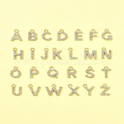 26 Stück 26 Stile goldene Ton Legierung Strass Anhänger&nbsp;FIND-FS0003-26