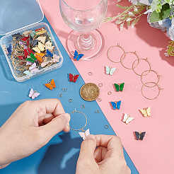 DIY Schmetterlings-Weinglas-Anhänger-Set&nbsp;DIY-UN0004-69
