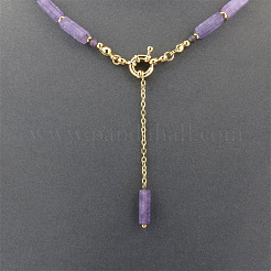Reife Amethyst-Quader-Lasso- und Y-Halsketten für Frauen&nbsp;FS-WGAADEC-01