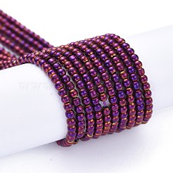 Chapelets de perles en verre électroplaqué&nbsp;EGLA-K014-A-FP03