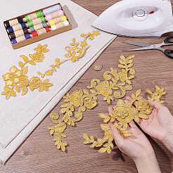 8 pieza de parches de poliéster para planchar o coser con bordado computarizado de 4 estilos&nbsp;DIY-NB0005-58